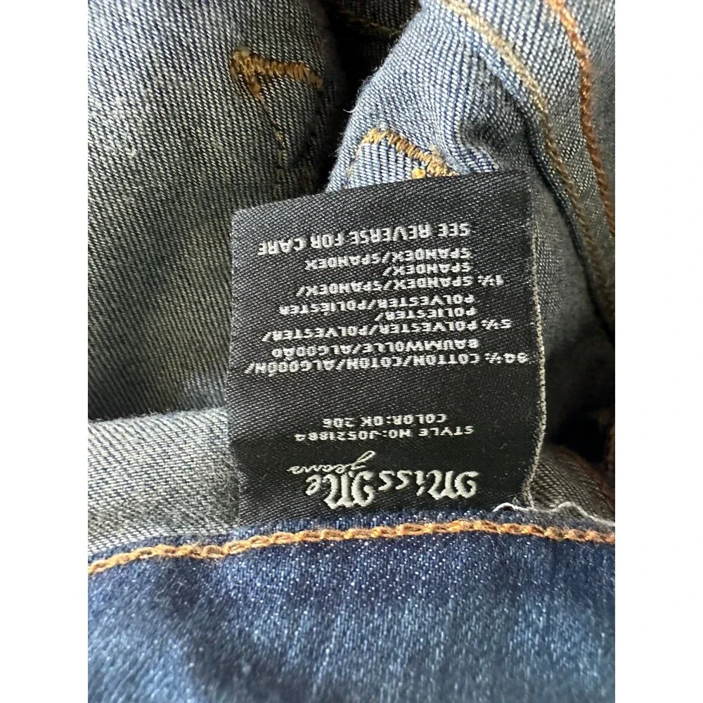 Miss Me Women's Stretch Bootcut Flare Faux Front Pockets Zip Up Denim Jeans 30